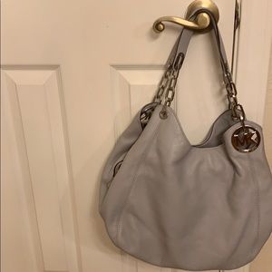 Authentic Michael Kors stone grey boho purse